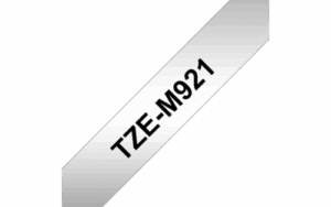 Brother TZe-M921 cinta para impresora de etiquetas Negro sobre metálico