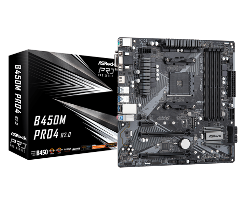 Asrock B450M Pro4 R2.0 AMD B450 Zócalo AM4 micro ATX
