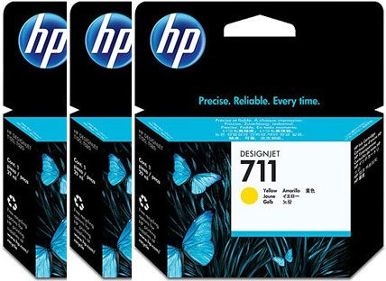 HP Pack de ahorro de 3 cartuchos de tinta DesignJet 711 - Imagen 3