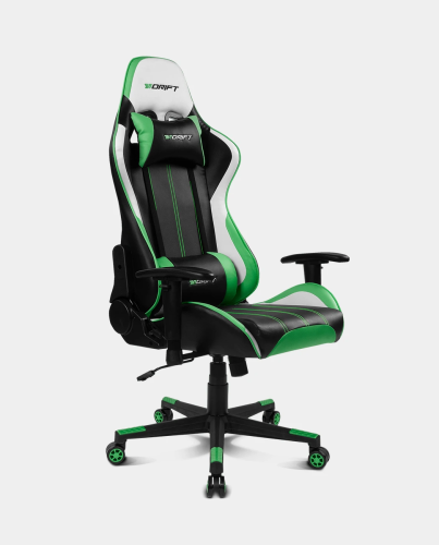 DRIFT DR175 Silla para videojuegos universal Asiento acolchado Negro, Verde, Blanco - Imagen 4