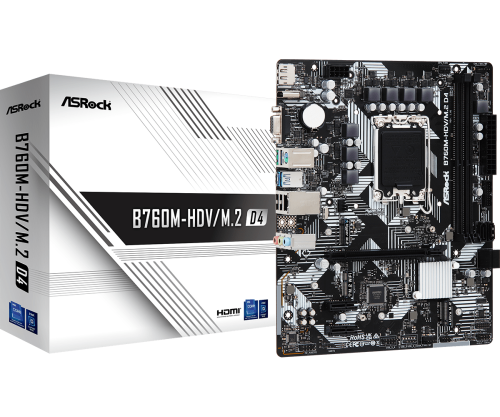Asrock B760M-HDV/M.2 D4 Intel B760 LGA 1700 micro ATX - Imagen 2