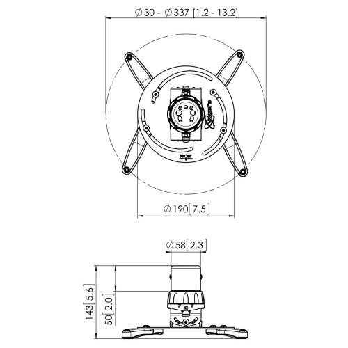 VOGELS GAMA PROFESIONAL SOPORTES DE PROYECTOR A TECHO Y - Imagen 5