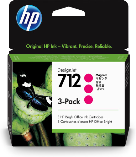 HP Paquete de 3 cartuchos de Tinta DesignJet 712 magenta de 29 ml - Imagen 2