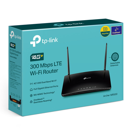 TP-Link Archer MR500 router inalámbrico Gigabit Ethernet Doble banda (2,4 GHz / 5 GHz) 4G Negro - Imagen 6
