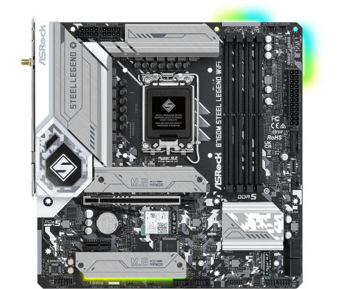 Asrock B760M Steel Legend WiFi Intel B760 LGA 1700 micro ATX - Imagen 2
