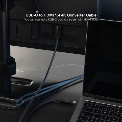 Nanocable Cable Conversor USB-C a HDMI 1.4 4K@30HZ 1.8 m, Negro - Imagen 6