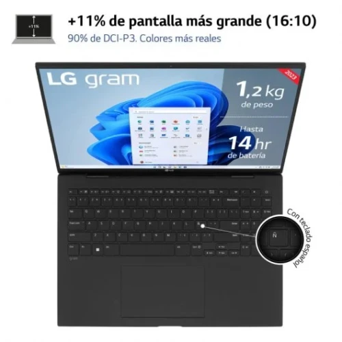LG PORTATIL (16Z90R-E.AD75B) 16"/ÇCORE I7-1360P/32 GB RAM/512 GB SSD/W11 - Imagen 3