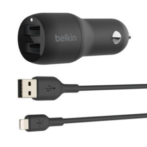 Belkin BOOST↑CHARGE Smartphone Negro Encendedor de cigarrillos Auto