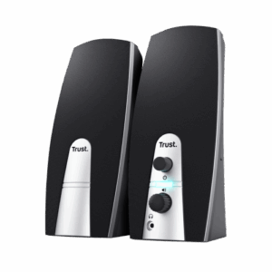 Trust 24660 conjunto de altavoces 5 W Negro, Metálico 2.0 canales