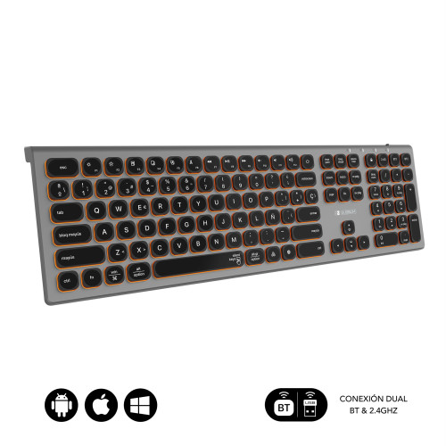 SUBBLIM Teclado Bluetooth/2.4G Master iluminado Ext G/N - Imagen 3