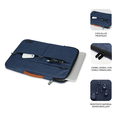 SUBBLIM Funda Air Padding 360 Sleeve 13,3-14" Blue - Imagen 4