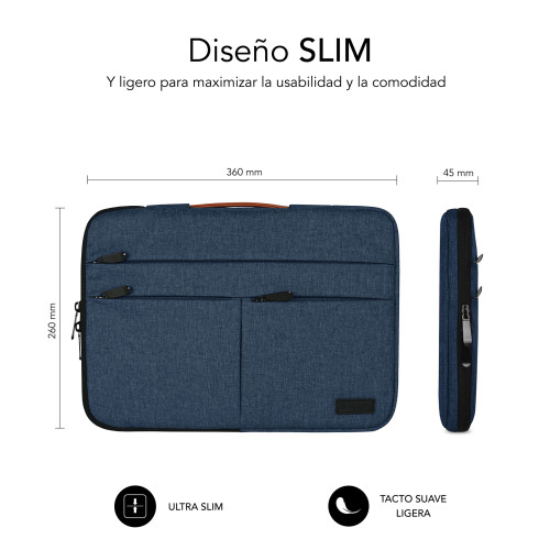 SUBBLIM Funda Air Padding 360 Sleeve 13,3-14" Blue - Imagen 7