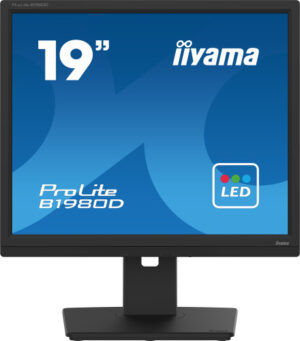MONITOR IIYAMA 19" B1980D-B5, 1280 x 1024, 60HZ, 5 MS, VGA, DVI, REG ALT, GIRO, INCL, PIVOT