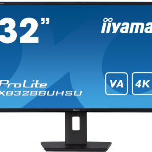 MONITOR IIYAMA 32" XB3288UHSU-B5, UHD, 60HZ, 3 MS, HDMI, USB, DISPLAYPORT, ALT, REG ALT, GIRO, INCL