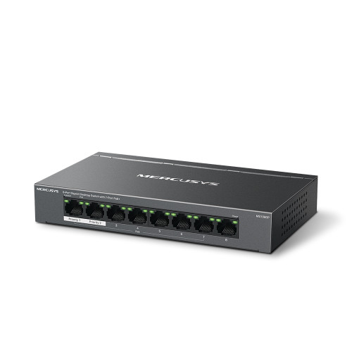 Mercusys MS108GP switch Gestionado Gigabit Ethernet (10/100/1000) Energía sobre Ethernet (PoE) Negro - Imagen 3