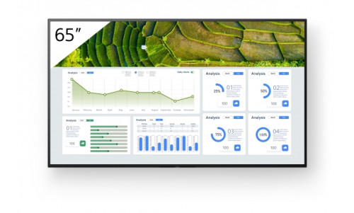 Sony FW-65BZ30L pantalla de señalización Pantalla plana para señalización digital 165,1 cm (65") LCD Wifi 440 cd / m² 4K Ultra HD Negro Android 24/7 - Imagen 2