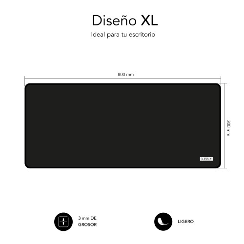 SUBBLIM Alfombrilla con Ratón Harmony Pack Mousepad XL + Wireless Mouse Black - Imagen 4