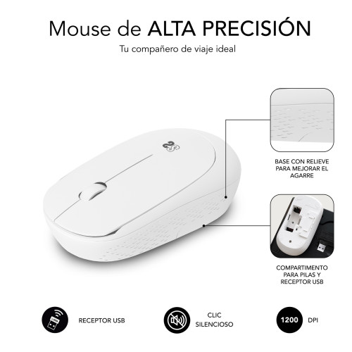 SUBBLIM Alfombrilla con Ratón Harmony Pack Mousepad XL + Wireless Mouse Purple - Imagen 7