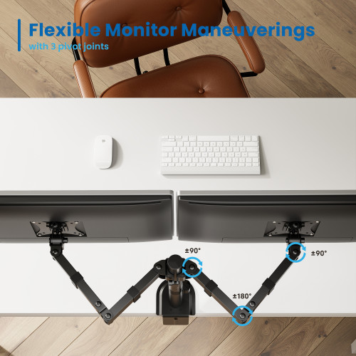 EWENT SOPORTE DE MESA PARA 2 MONITORES HASTA 27" - Imagen 5