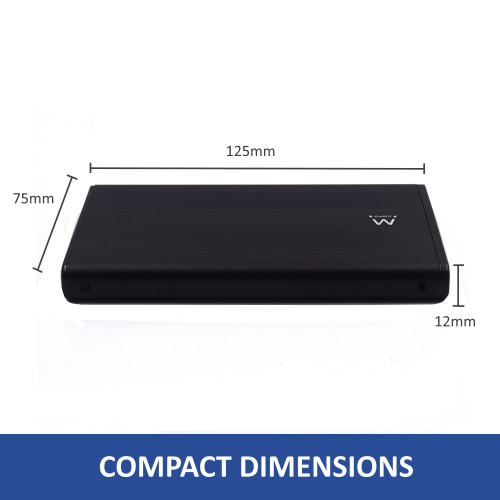 Ewent EW7041 caja para disco duro externo Aluminio, Negro 2 - Imagen 5