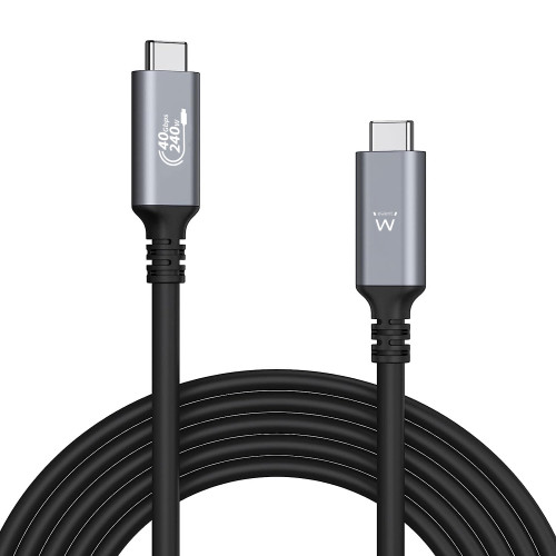 Ewent EC1070 cable USB 1 m USB4 Gen 3x2 USB C Negro - Imagen 2