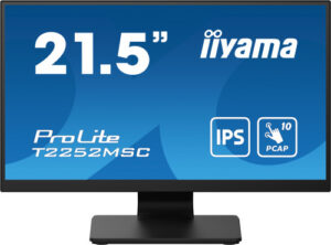 MONITOR IIYAMA 21,5" TACTIL PCAP 10P (T2252MSC-B2) IPS,1920X1080, 250CD, 1000:1, HDMI, DP, 5MS