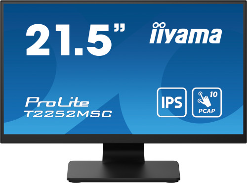 MONITOR IIYAMA 21,5" TACTIL PCAP 10P (T2252MSC-B2) IPS,1920X1080, 250CD, 1000:1, HDMI, DP, 5MS