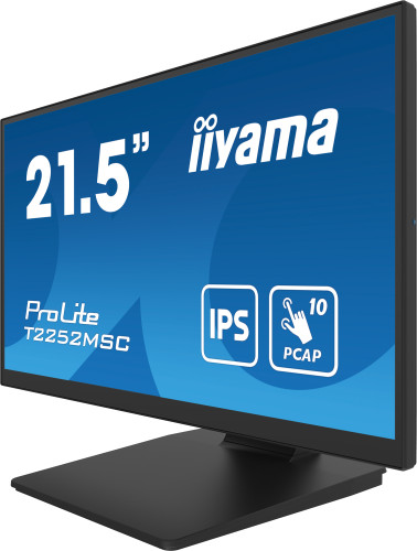 MONITOR IIYAMA 21,5" TACTIL PCAP 10P (T2252MSC-B2) IPS,1920X1080, 250CD, 1000:1, HDMI, DP, 5MS - Imagen 5