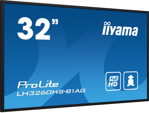 iiyama PROLITE Pizarra de caballete digital 80 cm (31.5") LED Wifi 500 cd / m² Full HD Negro Procesador incorporado Android 11 24/7 - Imagen 2