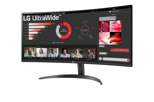 LG 34WR50QC-B.AEU pantalla para PC 86,4 cm (34") 3440 x 1440 Pixeles UltraWide Quad HD LCD Negro - Imagen 3