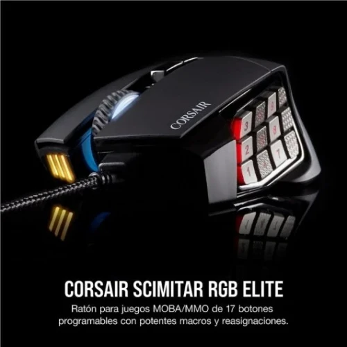 RATON CORSAIR GAMING SCIMITAR ELITE WIRELESS NEGRO CH-9314311-EU - Imagen 3