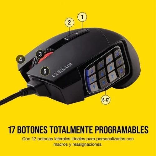 RATON CORSAIR GAMING SCIMITAR ELITE WIRELESS NEGRO CH-9314311-EU - Imagen 4