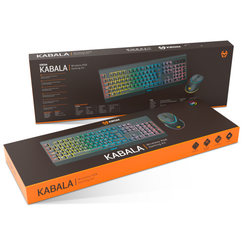 Krom KABALA teclado Ratón incluido RF inalámbrico QWERTY Español Negro - Imagen 18