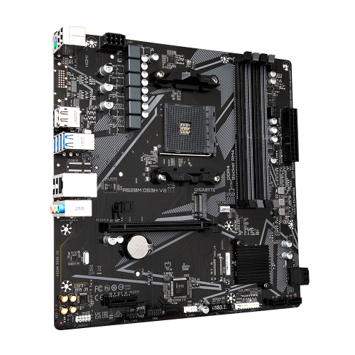 Gigabyte A520M DS3H V2 (rev. 1.0) Zócalo AM4 micro ATX - Imagen 3