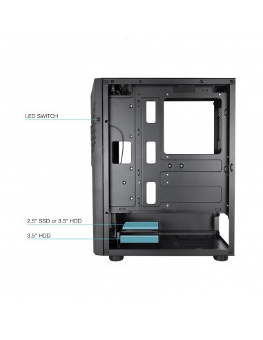 TOOQ CAJA SEMITORRE GAMING TQGCC102-B "BIOHAZARD" NEGRA - Imagen 6
