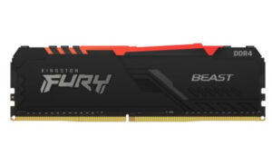 MEMORIA KINGSTON FURY BEAST RGB DDR4 16GB (KIT 2) 3200MHZ CL16 - KF432C16BB2AK2/16
