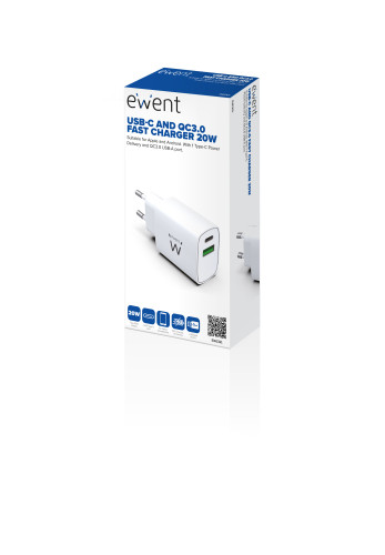 Ewent EW1321 cargador de dispositivo móvil Blanco Interior - Imagen 5