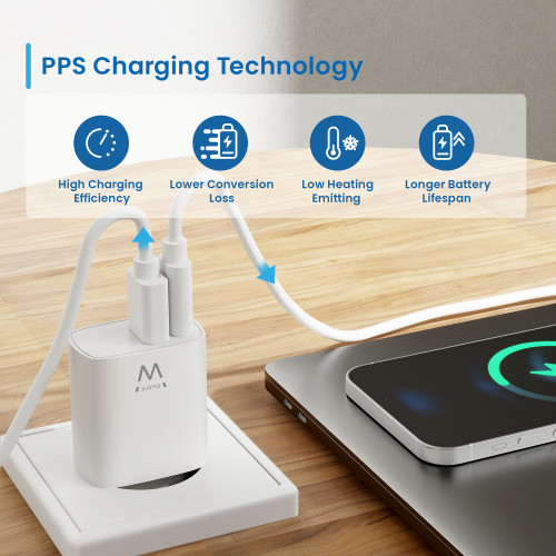 Ewent EW1321 cargador de dispositivo móvil Blanco Interior - Imagen 10