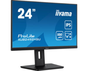 MONITOR IIYAMA 24" PROLITE SLIM, IPS, 100HZ, 0,4 MS, USB, HDMI, DISPLAYPORT, ALT 2x2W, INCLI NEGRO