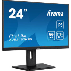 MONITOR IIYAMA 24" PROLITE SLIM, IPS, 100HZ, 0,4 MS, USB, HDMI, DISPLAYPORT, ALT 2x2W, INCLI NEGRO