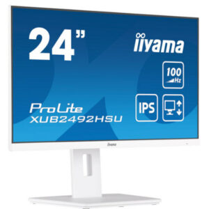 MONITOR IIYAMA 24" PROLITE XUB2492HSU-W6, IPS, 100HZ, 0,4MS, USB, HDMI, DISPLAYPORT, ALT 2x2W, ALTU, GIRO, INCLI, PIVOT, BLANCO