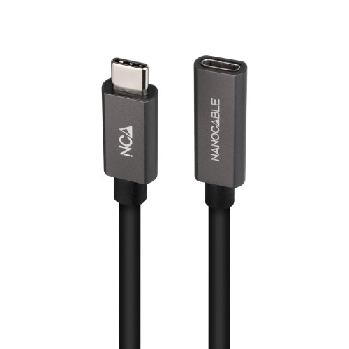 Nanocable Cable Prolongador USB-C 3.2 Gen2x2 20Gbps 3A, 4K/60Hz, USB-C/M-USB-C/H, Negro, 2 m - Imagen 4