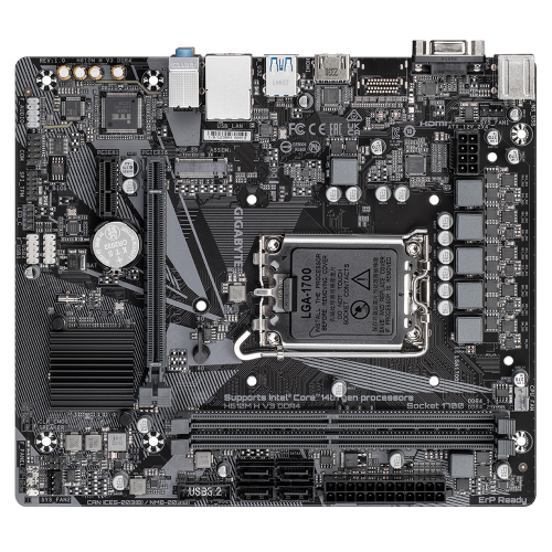 Gigabyte H610M H V3 DDR4 placa base Intel H610 Express LGA 1700 micro ATX - Imagen 5
