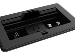 CRESTRON FLIPTOP FT2 SERIES CABLE MANAGEMENT SYSTEM, 202 SIZE, MECHANICAL, PASS-THROUGH LID, BLACK (FT2-202-MECH-PTL-B) 6511668