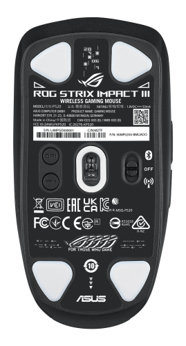 ASUS ROG Strix Impact III Wireless ratón Ambidextro RF Wireless + Bluetooth Óptico 36000 DPI - Imagen 3