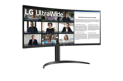 LG MONITOR (34WR55QC-B) CURVO ULTRAWIDE 34" / PANTALLA WQHD HDR10 / 3440 X 1440 / FRECUENCIA 100 HZ / USB TYPE-C / NEGRO - Imagen 2