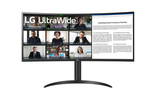 LG MONITOR (34WR55QC-B) CURVO ULTRAWIDE 34" / PANTALLA WQHD HDR10 / 3440 X 1440 / FRECUENCIA 100 HZ / USB TYPE-C / NEGRO - Imagen 4