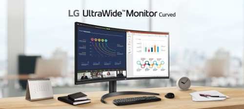 LG MONITOR (34WR55QC-B) CURVO ULTRAWIDE 34" / PANTALLA WQHD HDR10 / 3440 X 1440 / FRECUENCIA 100 HZ / USB TYPE-C / NEGRO - Imagen 9