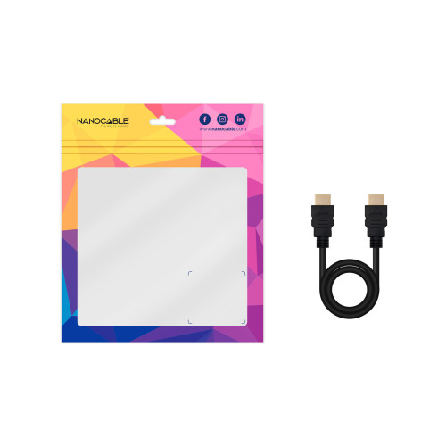 Nanocable Cable HDMI V2.0 4K@60Hz 18Gbps A/M-A/M, 1 m, Negro - Imagen 6