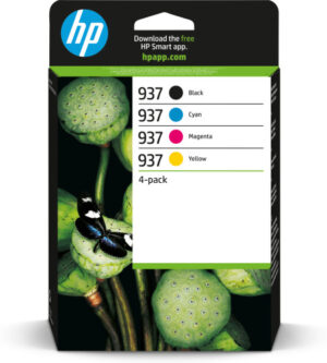 HP Paquete de 4 Cartuchos de Tinta Original 937 CMYK
